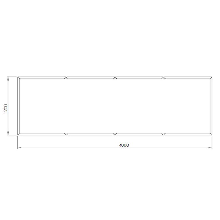 Cortenstaal plantenbak Texas xxl 400 x 120 cm