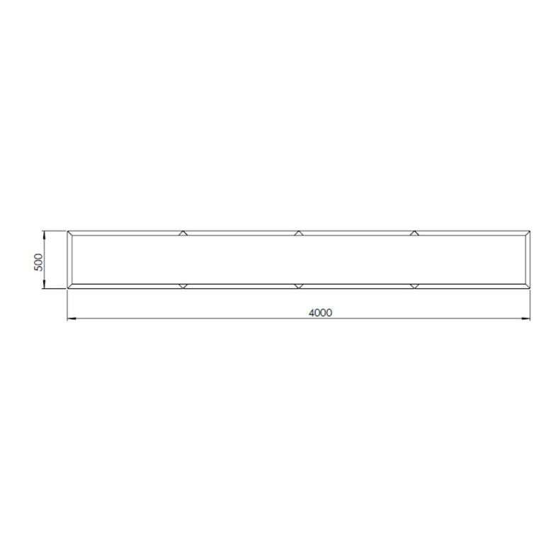 Cortenstaal plantenbak Texas xxl 400 x 50 cm