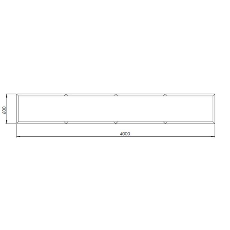 Cortenstaal plantenbak Texas xxl 400 x 60 cm