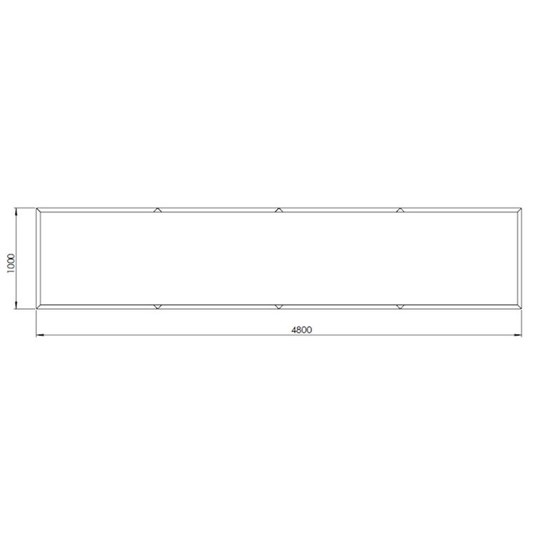 Cortenstaal plantenbak Texas xxl 480 x 100 cm