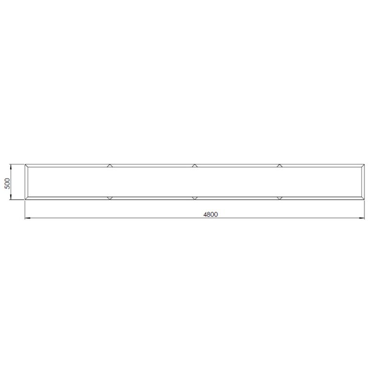 Gepoedercoat staal plantenbak Texas xxl 480 x 50 cm