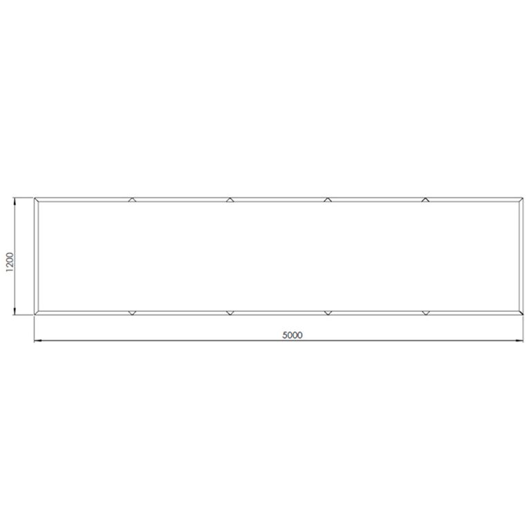 Gepoedercoat staal plantenbak Texas xxl 500 x 120 cm