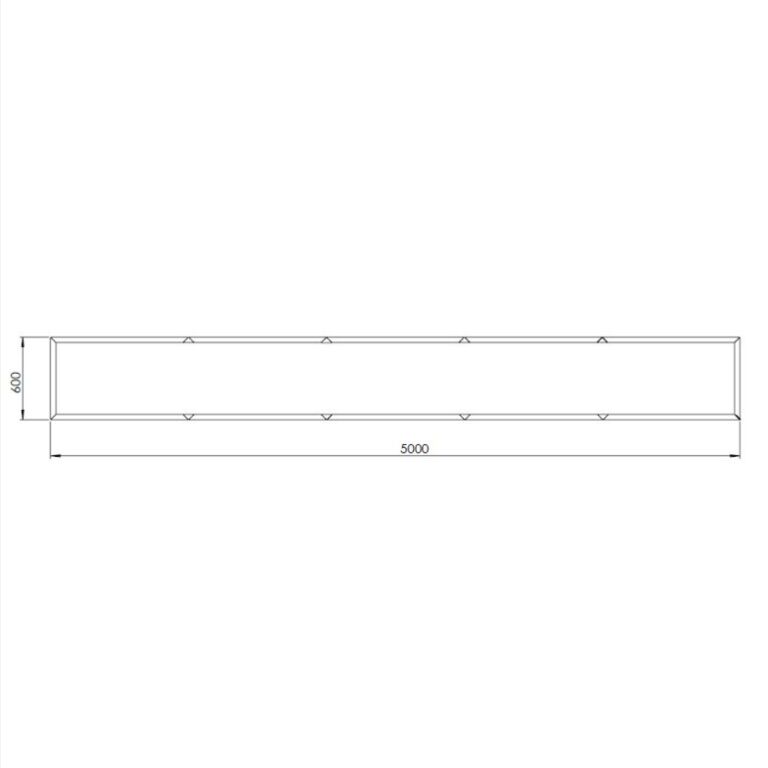 Gepoedercoat staal plantenbak Texas xxl 500 x 60 cm