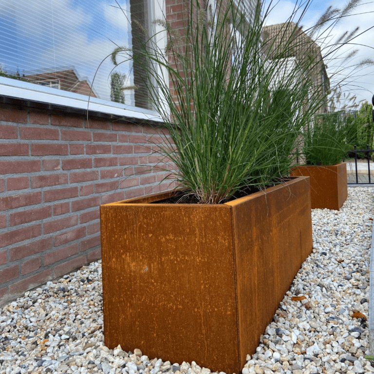 Cortenstaal plantenbak Texas 400x1000