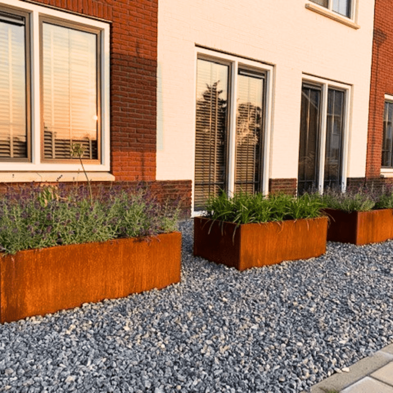 Cortenstaal plantenbak Texas 600x1200