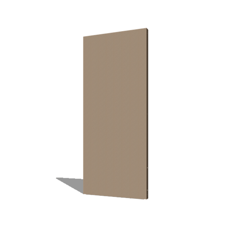 Gepoedercoat staal paneel basis 80 x 6 x 190 cm