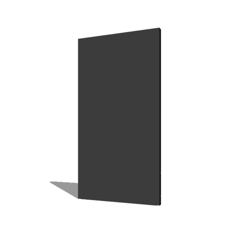 Gepoedercoat staal paneel basis 100 x 6 x 190 cm