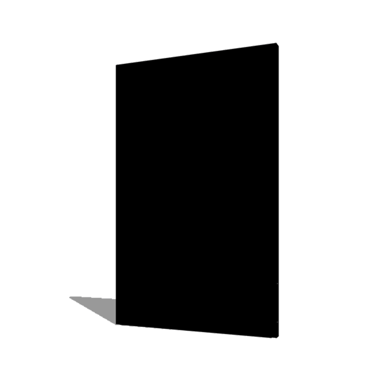 Gepoedercoat staal paneel basis 120 x 6 x 190 cm