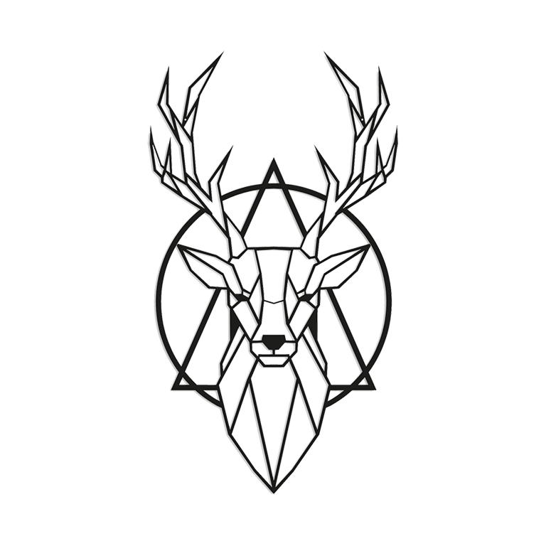 Metalen wanddecoratie Deer 2.0