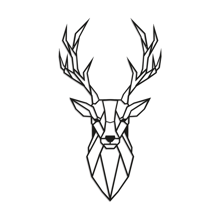 Metalen wanddecoratie Deer 1.0