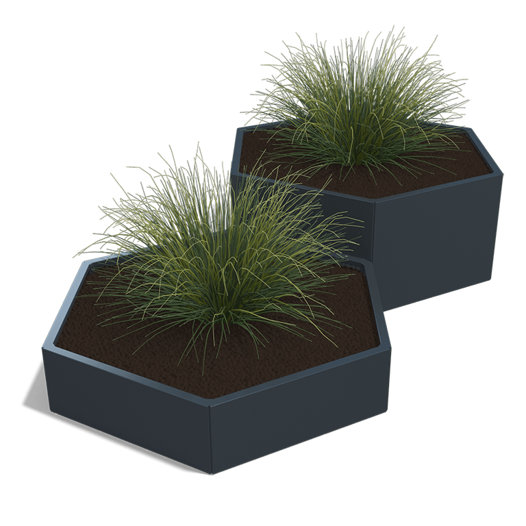 Gepoedercoat staal plantenbak Denver special II 800