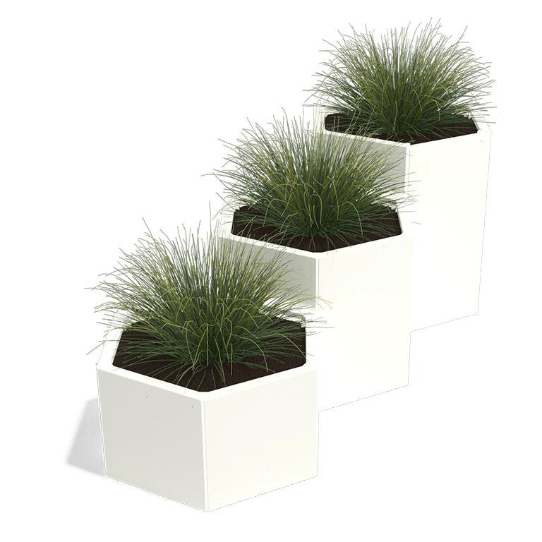 Gepoedercoat staal plantenbak Denver special III 400