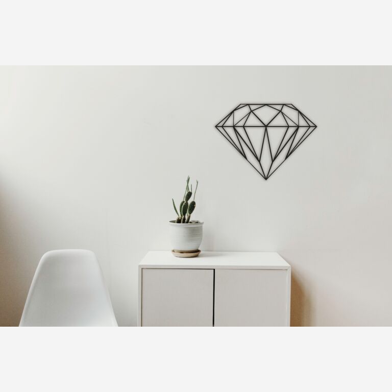 Metalen wanddecoratie Diamond *OP=OP