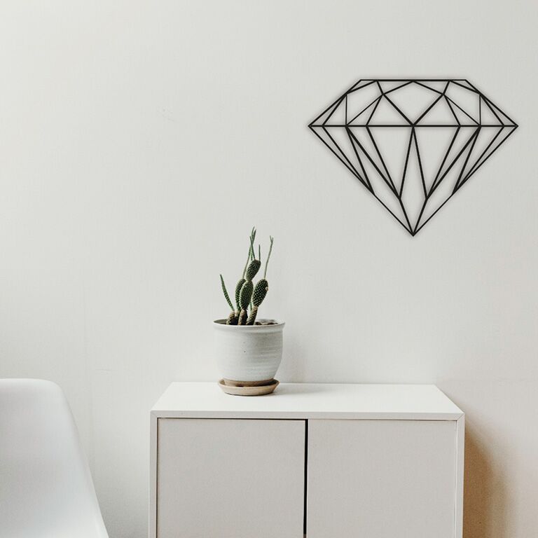 Metalen wanddecoratie Diamond *OP=OP