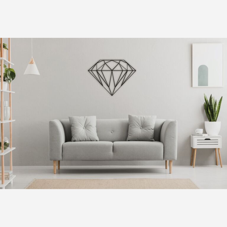 Metalen wanddecoratie Diamond *OP=OP