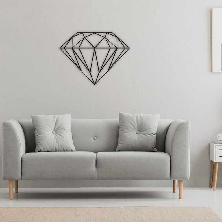 Metalen wanddecoratie Diamond *OP=OP