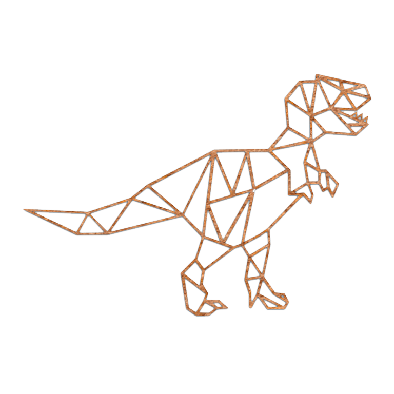 Cortenstaal wanddecoratie Dinosaur *OP=OP