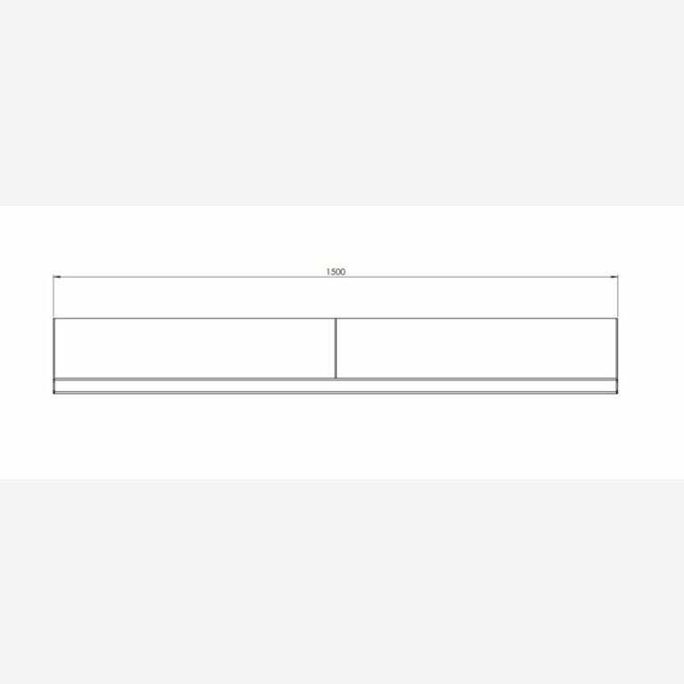 Cortenstaal keerwand recht 1500mm (hoogte 600mm)