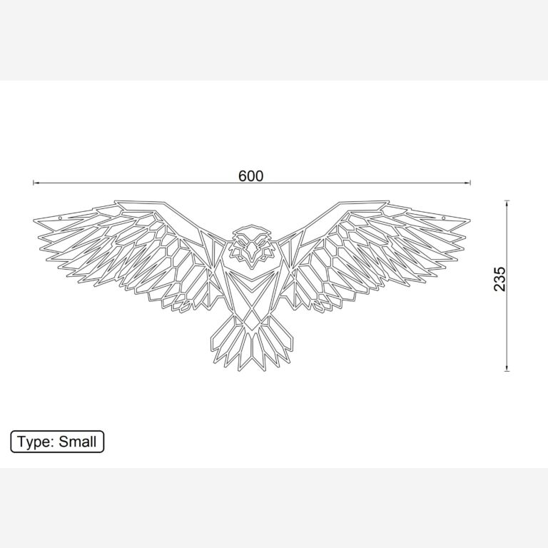 Cortenstaal wanddecoratie Eagle