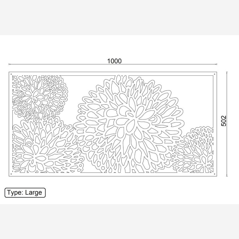 Metalen wanddecoratie Flower 2.0