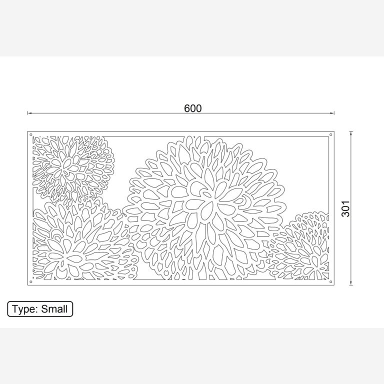 Metalen wanddecoratie Flower 2.0