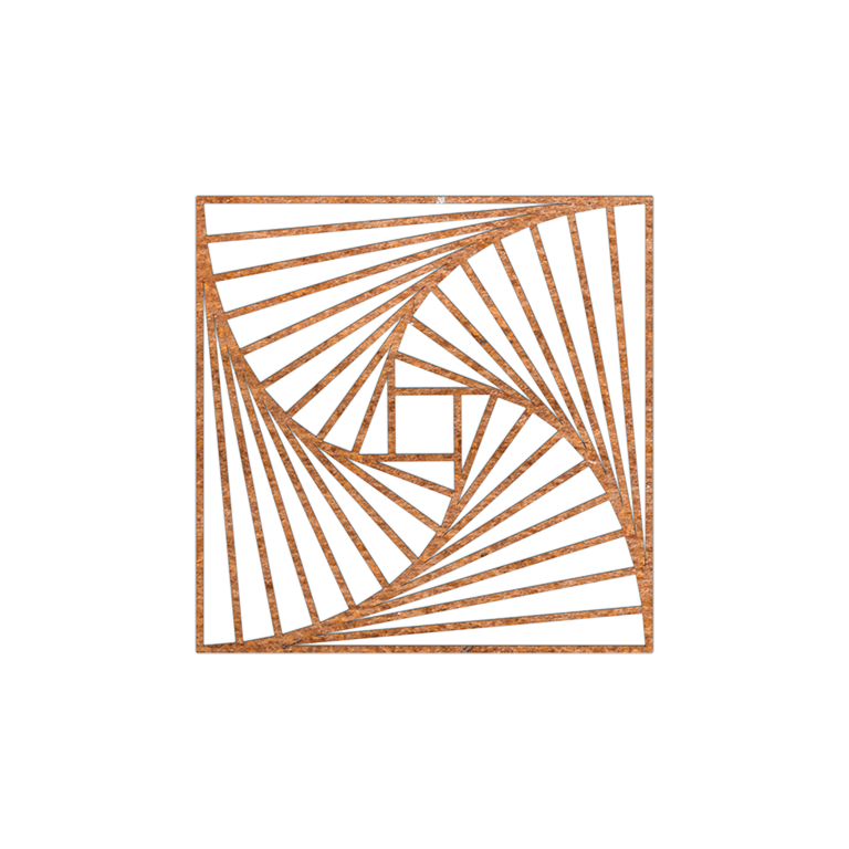 Cortenstaal wanddecoratie Geometric Pattern 3.0