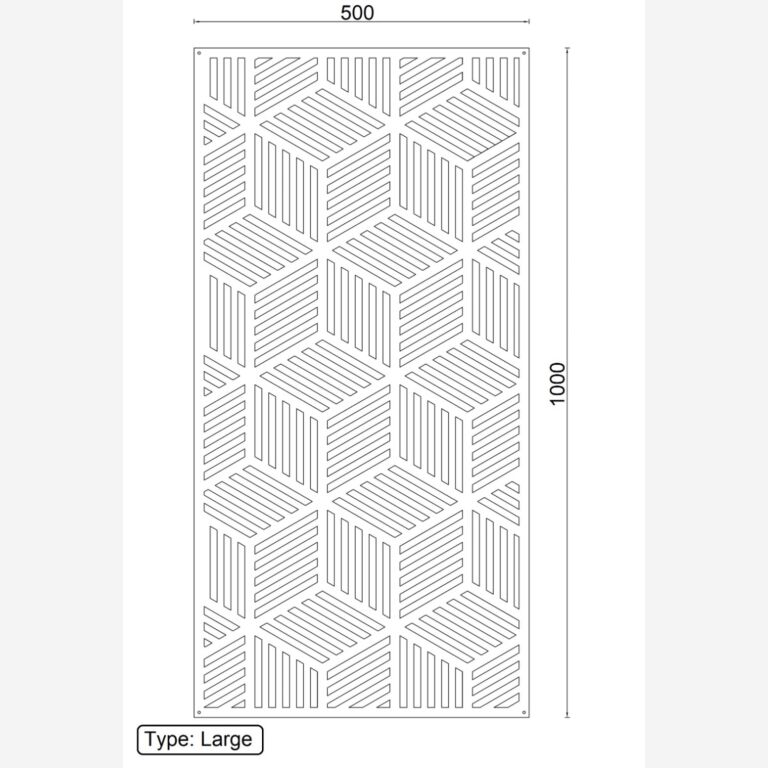 Cortenstaal wanddecoratie Geometric Pattern 1.0 *OP=OP