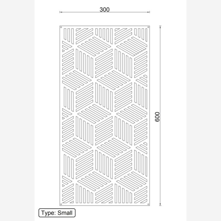 Metalen wanddecoratie Geometric Pattern 1.0 *OP=OP