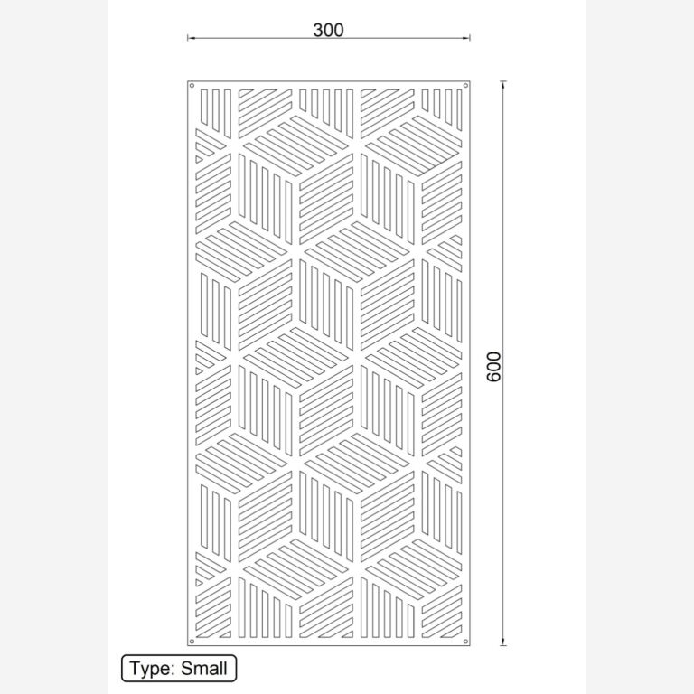 Cortenstaal wanddecoratie Geometric Pattern 1.0 *OP=OP