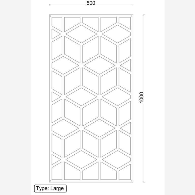 Metalen wanddecoratie Geometrische vormen 2.0