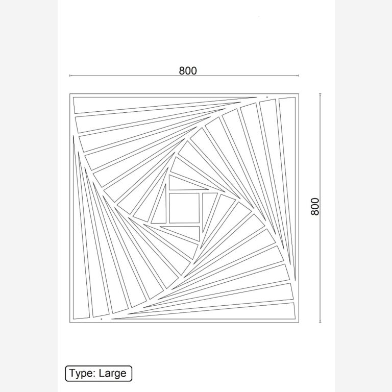 Metalen wanddecoratie Geometric Pattern 3.0