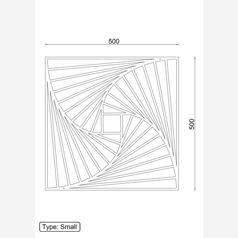 Metalen wanddecoratie Geometric Pattern 3.0