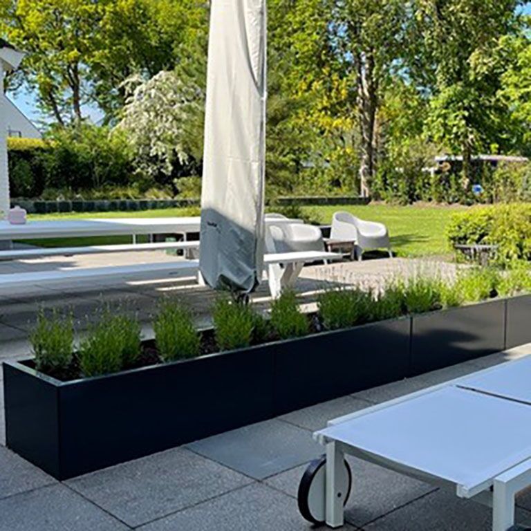 Gepoedercoat staal plantenbak Texas xxl 4000x500
