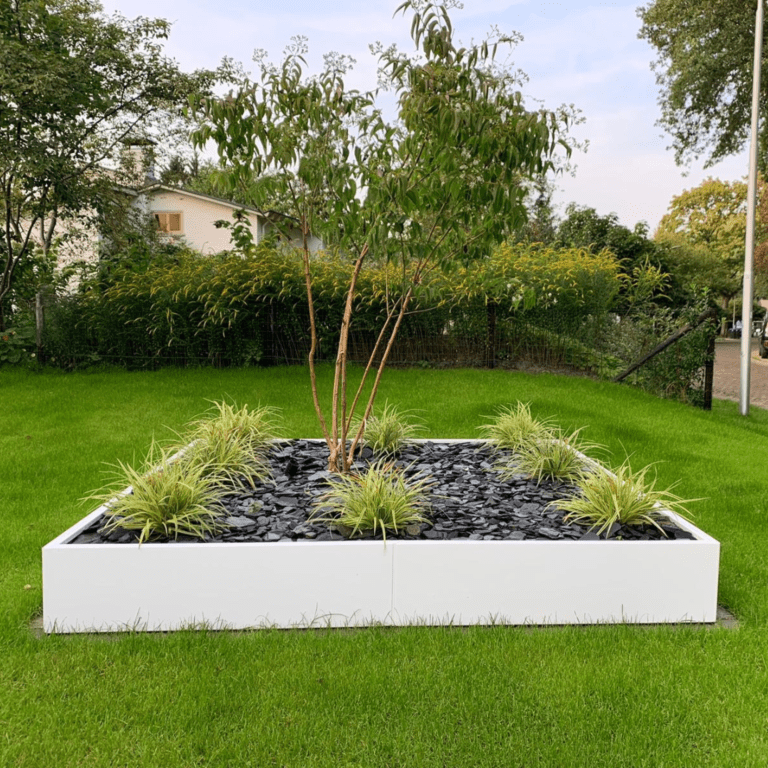 Gepoedercoat staal plantenbak Miami xxl 2400x2400