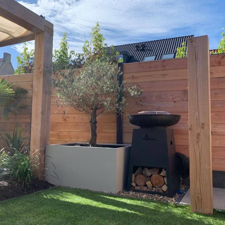 Gepoedercoat staal plantenbak Texas 800x1200
