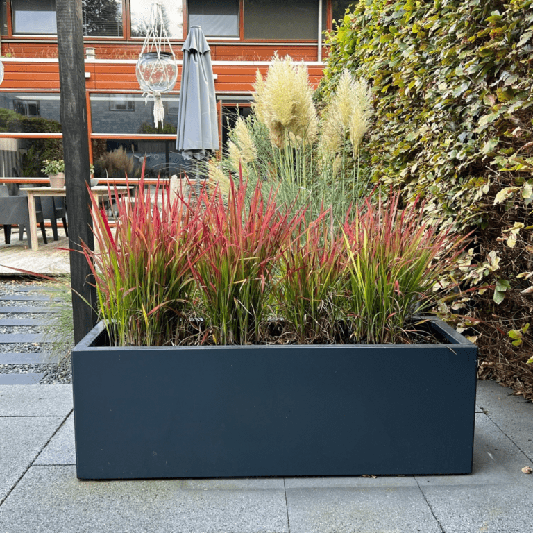 Gepoedercoat staal plantenbak Texas 400x1200