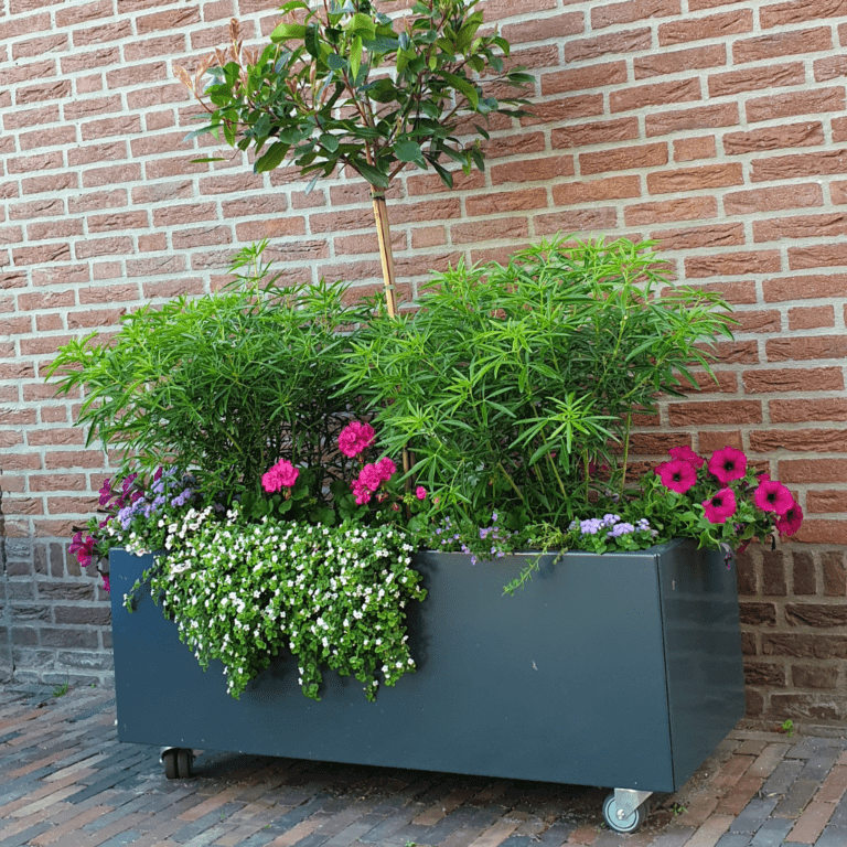 Gepoedercoat staal plantenbak Texas 500x1200