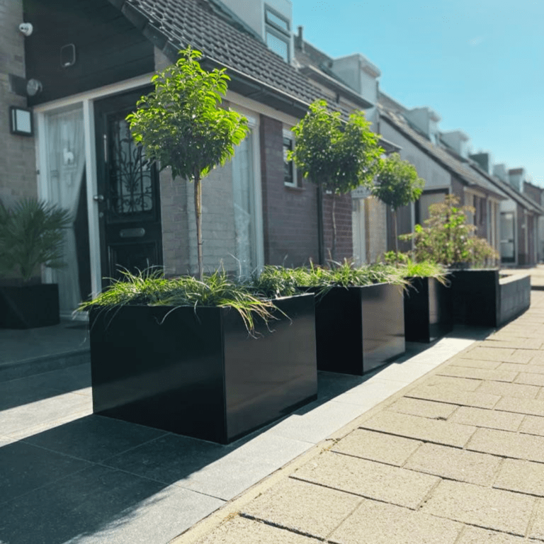 Gepoedercoat staal plantenbak Miami 800x800