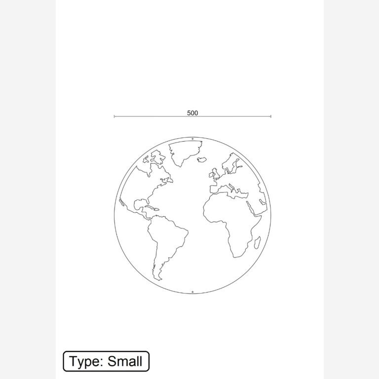 Metalen wanddecoratie Globe