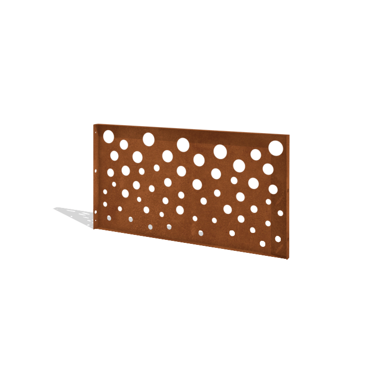 Cortenstaal schutting H paneel B 120 x 63,3 cm
