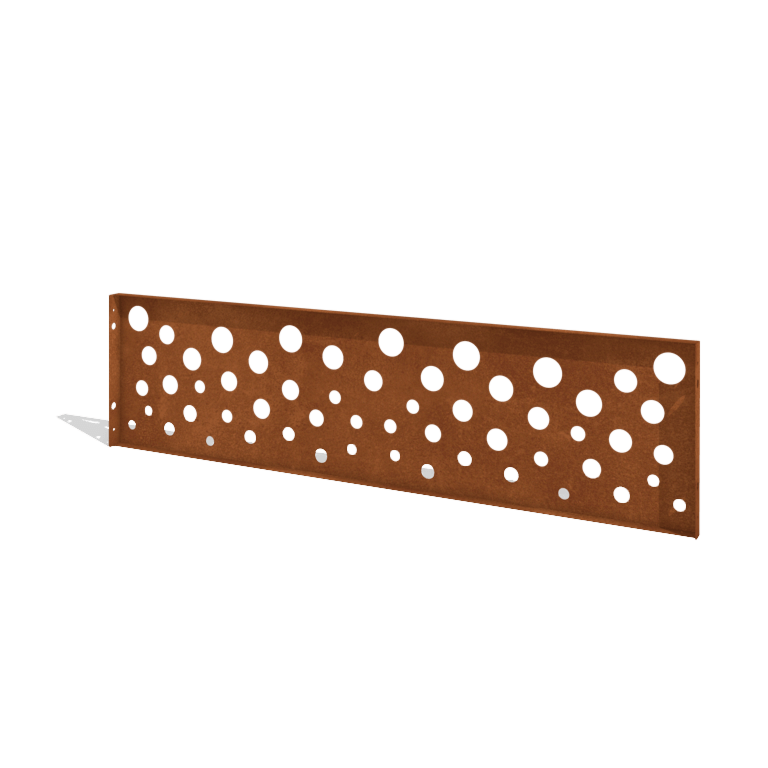 Cortenstaal schutting H paneel B 180 x 47,5 cm