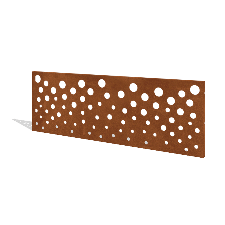 Cortenstaal schutting H paneel B 180 x 63,3 cm