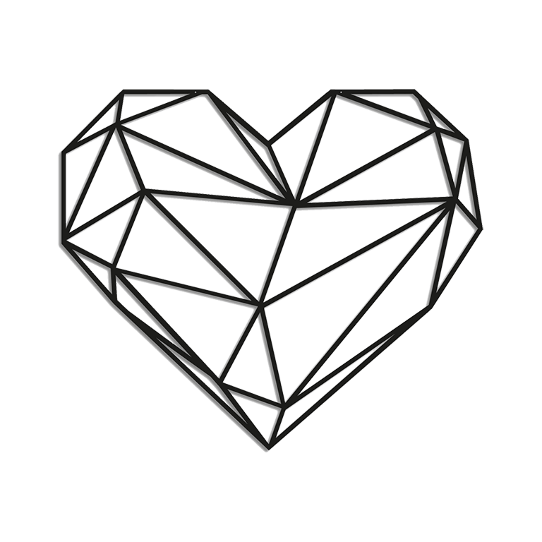 Metalen wanddecoratie Heart