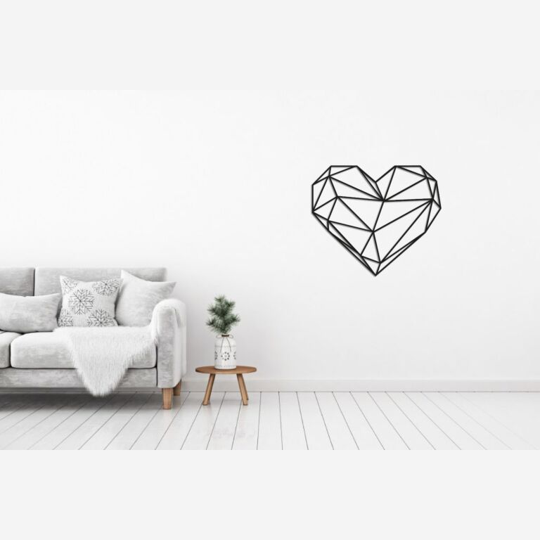 Metalen wanddecoratie Heart