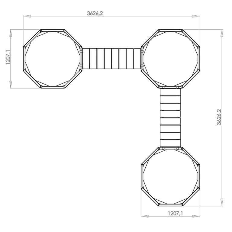 Gepoedercoat staal plantenbak Vegas Chicago hoekopstelling