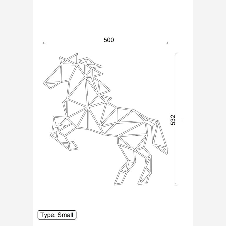 Metalen wanddecoratie Horse *OP=OP