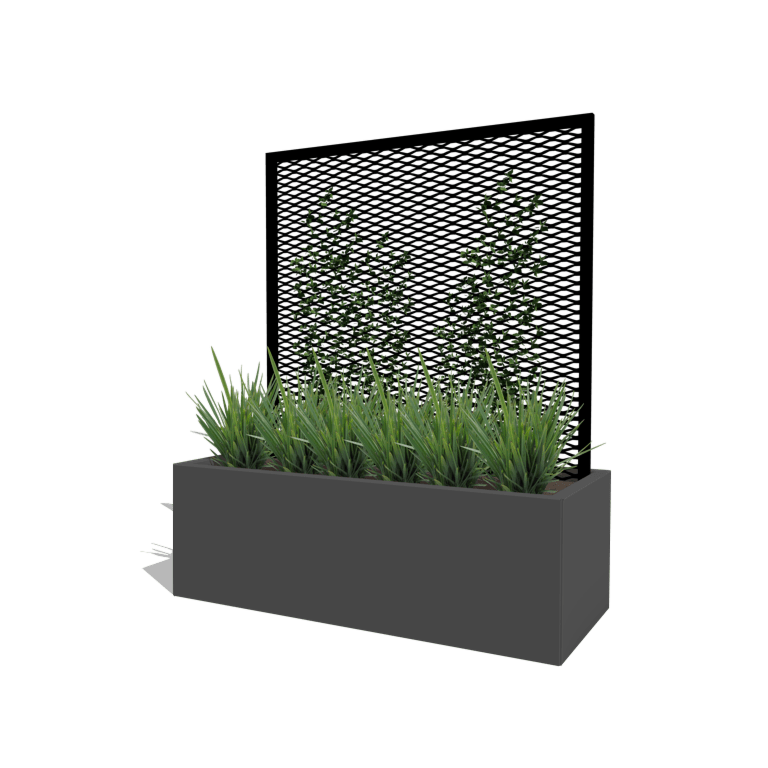 Zwarte klimplantenrek voor plantenbak 120 x 40 cm
