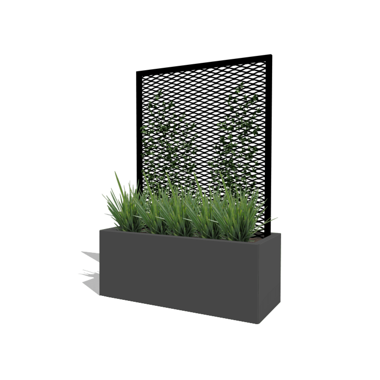 Zwarte klimplantenrek voor plantenbak 100 x 40 cm