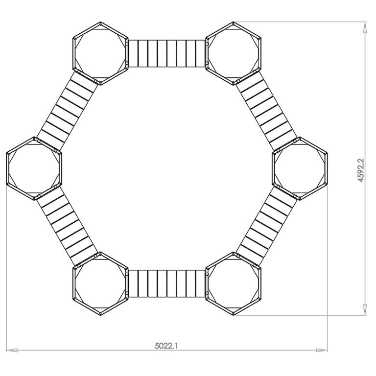 Gepoedercoat staal plantenbak Vegas kampvuur opstelling