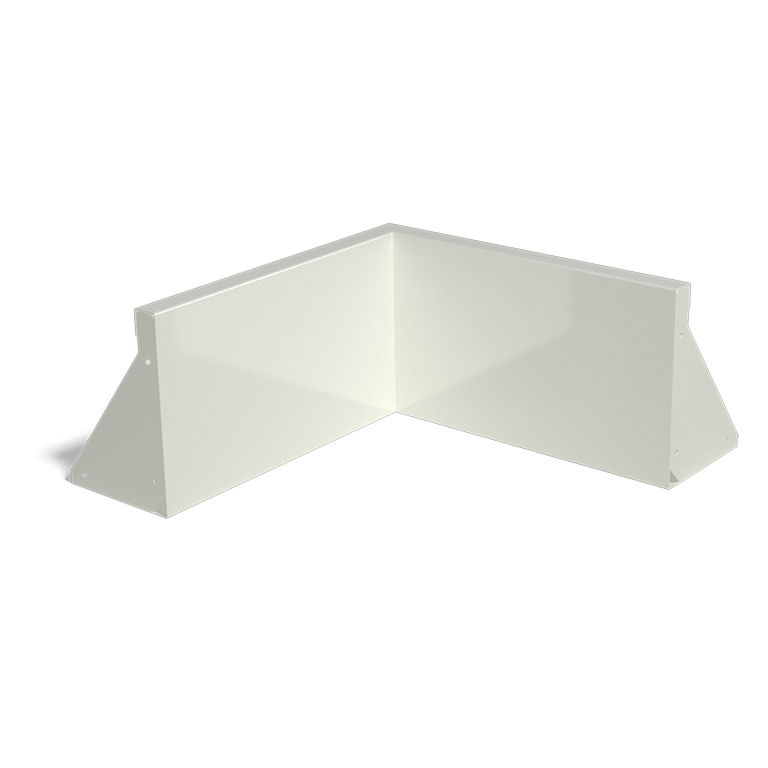 Gepoedercoat staal keerwand binnenhoek 500x500mm (hoogte 300mm)